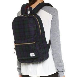 Herschel Navy Plaid Backpack